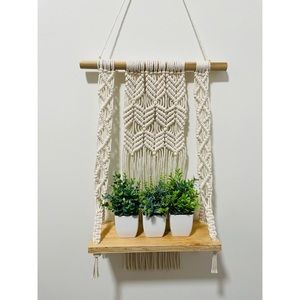 Handmade Hanging Macrame Shelf